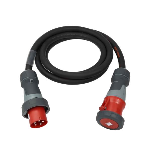 125A three phase extension cable – type reference on white background