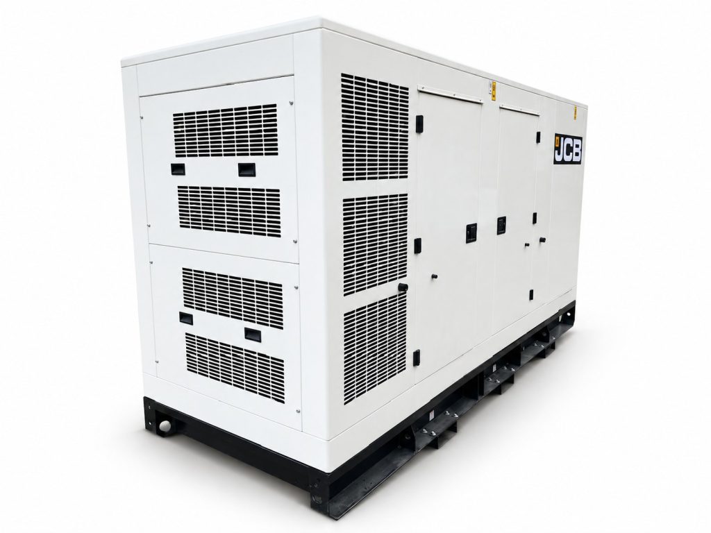 White JCB G330QS diesel generator on a white background