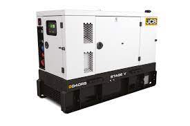 White JCB G40RS 40kVA diesel generator